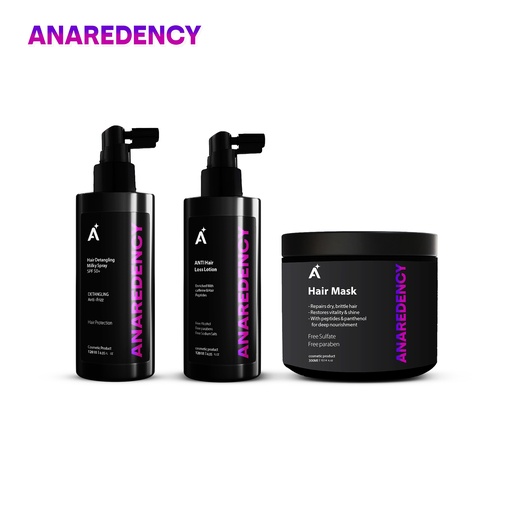 ANAREDENCY Hair Mask 300ml + Hair Spf 120ml +  Hair Lotion 120ml